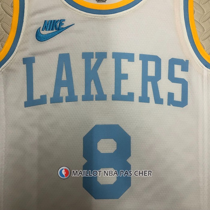 Maillot Los Angeles Lakers Kobe Bryant NO 8 Classic 2022-23 Blanc